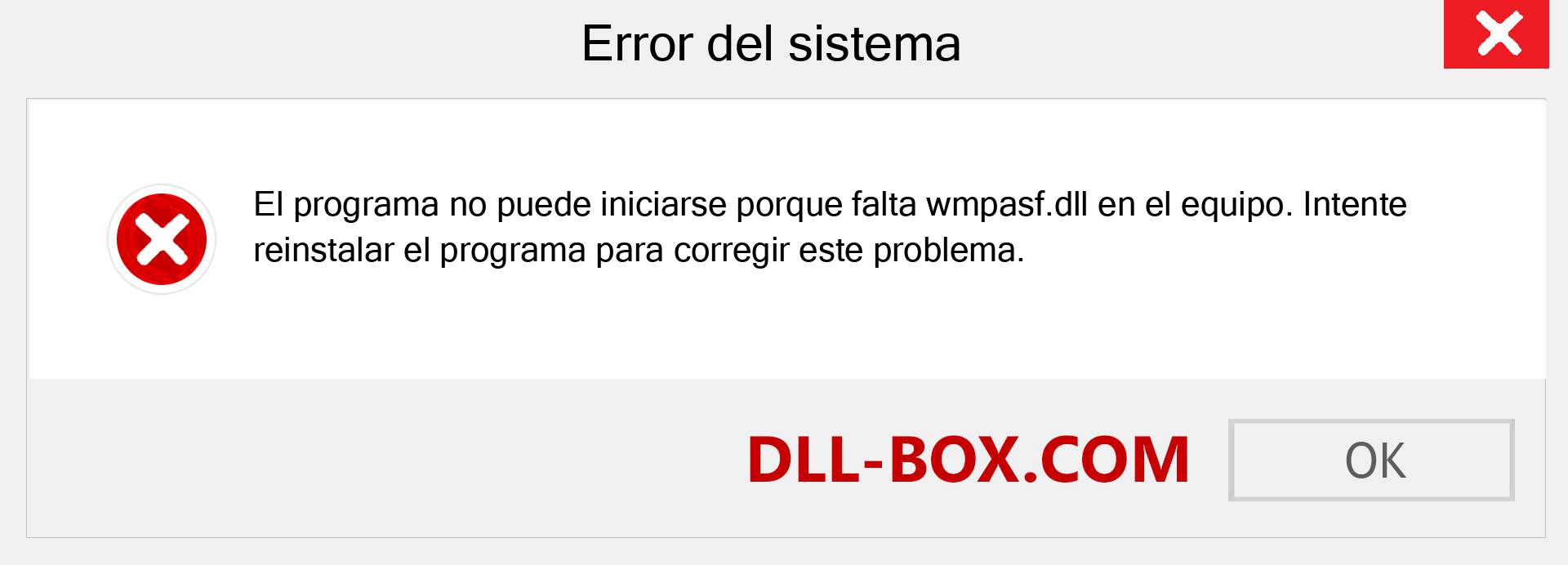 ¿Falta el archivo wmpasf.dll ?. Descargar para Windows 7, 8, 10 - Corregir wmpasf dll Missing Error en Windows, fotos, imágenes